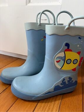Target Light Blue Kids Submarine Rain Boots